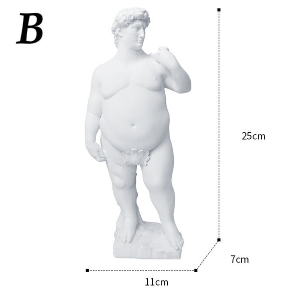 デビッド ダビデ 彫像 太め 彫刻 芸術 アート クリエイティブ 置き物 フィギュア 玄関 リビング 北欧 ch-974 3枚目の画像