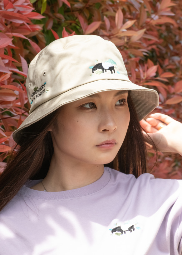バケットハット マレーバク「GARDENERS of the FOREST」刺繍 ハット