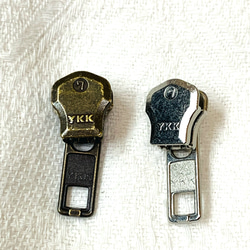 YKKファスナー　スライダー　7号　シルバー　#7 古美金オマケ付き 2枚目の画像