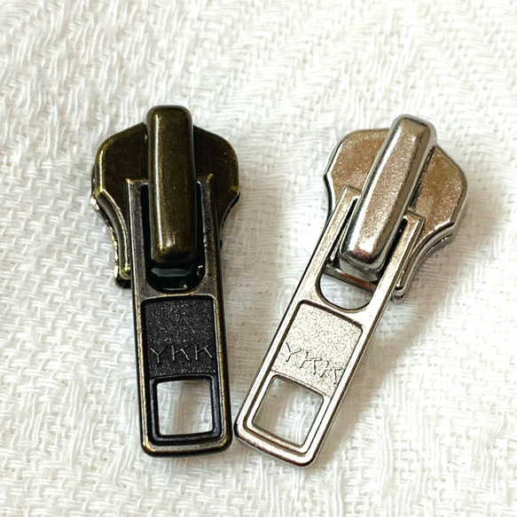 YKKファスナー スライダー 7号 シルバー #7 古美金オマケ付き 金具