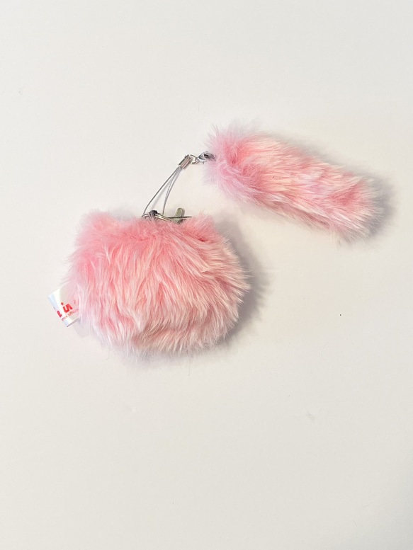 猫ぬいぐるみ(キーホルダー）taffy pink mix 2枚目の画像