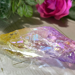 七色の夢໒꒱✨　オーラ　水晶　ラフストーン　原石　クリスタル 7枚目の画像