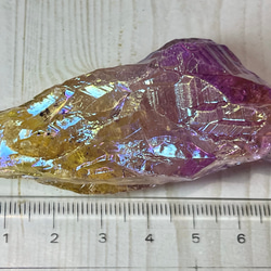 七色の夢໒꒱✨　オーラ　水晶　ラフストーン　原石　クリスタル 9枚目の画像