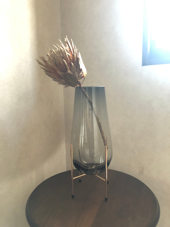 [入荷しました] drop glass flower vase / モダン インテリア フラワーベース 花瓶 4枚目の画像