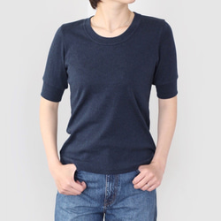 【yucco様 専用】日本製オーガニックコットン 形にこだわった 大人の4分袖 袖口リブTシャツ【サイズ・色展開有り】 3枚目の画像
