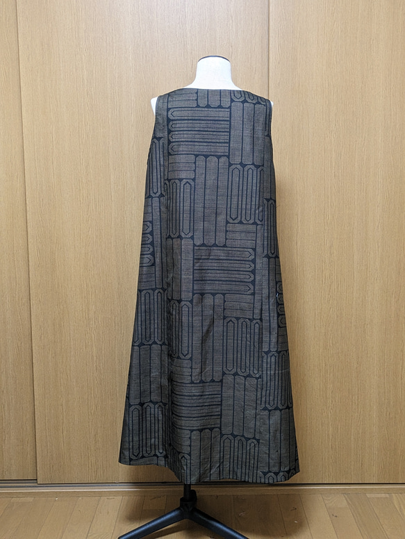 SOLD　着物リメイク　ワンピース　大島紬　M〜L 