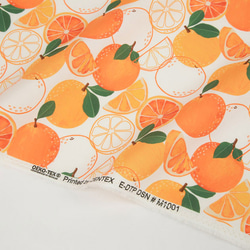 韓国製 果物柄 サニーオレンジ オレンジ柄 生地 コットン100％シーチング Sunny Orange 11枚目の画像