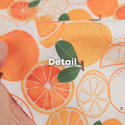 韓国製 果物柄 サニーオレンジ オレンジ柄 生地 コットン100％シーチング Sunny Orange 8枚目の画像