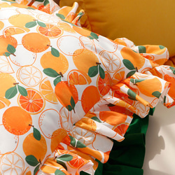韓国製 果物柄 サニーオレンジ オレンジ柄 生地 コットン100％シーチング Sunny Orange 4枚目の画像