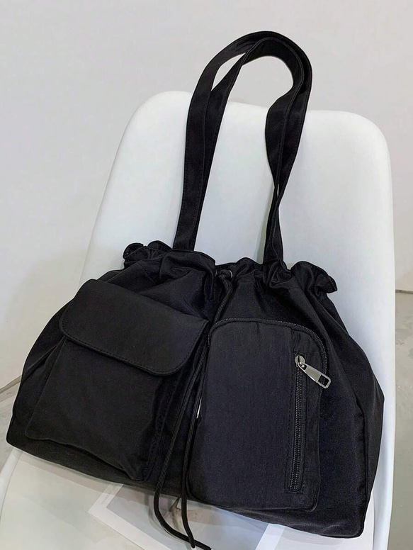トートバッグ 肩掛け 大容量 通勤通学旅行 キャンバス素材 ファッション 多機能 8枚目の画像