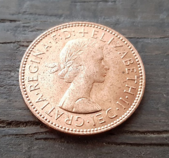 イギリス 英国 ハーフペニーコイン 1967年 10枚 船デザイン 直径25.5mm。重さ5.70g。 3枚目の画像