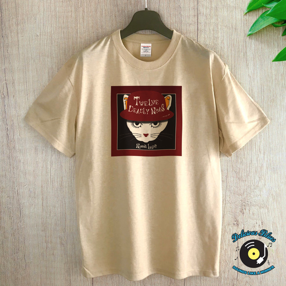 Twelve Deadly Nyas / BEIGE Tシャツ 2枚目の画像