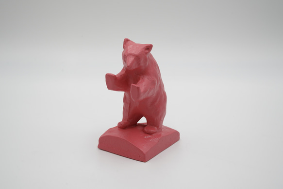 アイアンストッパー クマ ピンク（単品） 3枚目の画像