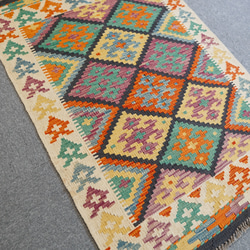 117×83cm【アフガニスタン 手織りキリム】トライバルラグ 手織り絨毯 5枚目の画像