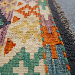 117×83cm【アフガニスタン 手織りキリム】トライバルラグ 手織り絨毯 6枚目の画像