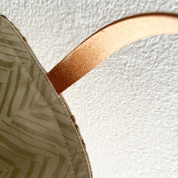 スイス製ヴィンテージ刺繍生地のマルシェトートバッグ(BEIGE)・カゴバッグ・バスケット 6枚目の画像