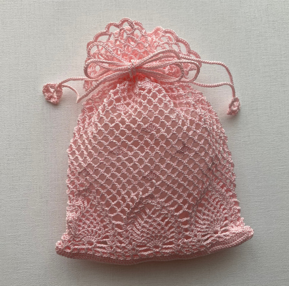 レース編み　パイナップル編みのミニ巾着 人気・おすすめ｜売れ筋商品・話題商品におすすめ コスパ重視 安心配送 スピーディーにお届け