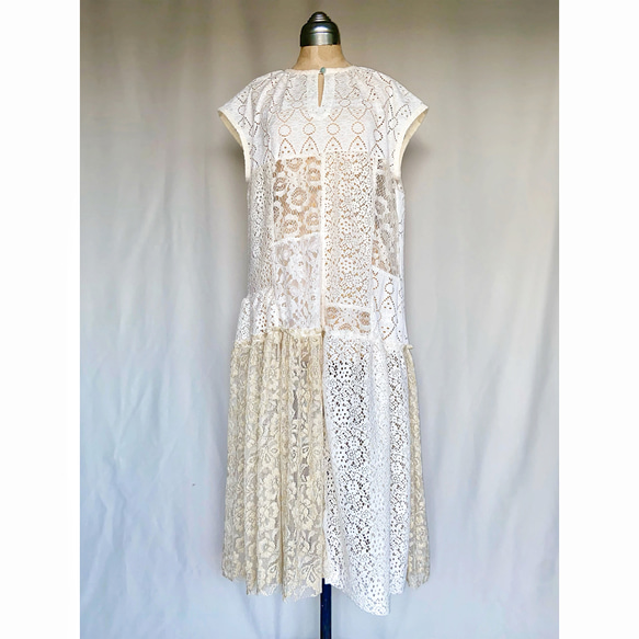 patchwork lace dress 7枚目の画像