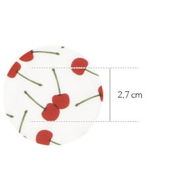 韓国製 果物柄 チェリー柄 リボンチェリー 生地 コットン100％シーチング Cherry Series 8枚目の画像