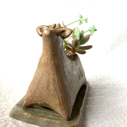 鹿　ミニ鉢(受け皿付き) 2枚目の画像
