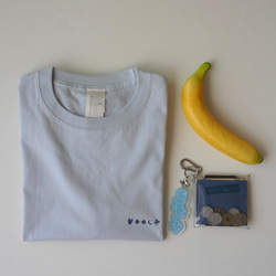【ブルー系】トランプモチーフ 紛れ込みバナナTシャツ 6枚目の画像