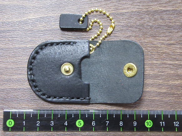牛革　Minix2 コインケースⅣ　アメリカン・オイルレザーで製作　＜黒＞　Micc23-44 3枚目の画像