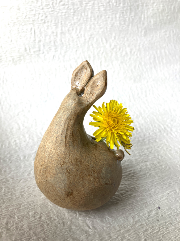 古玩　一輪挿し　花入 うさぎ花入 一輪挿し・花瓶・花器 土のうた 工房wa 通販 17640221