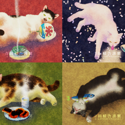 猫四態:2024／ジクレー版画 1枚目の画像