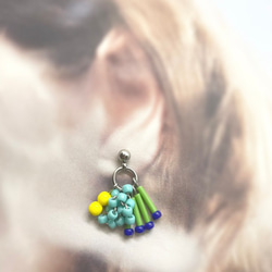 colorful pierce ④ ステンレスピアス ノンホールピアス変更可 4枚目の画像