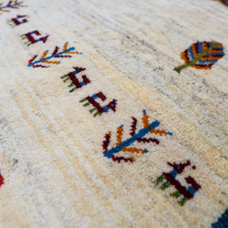197×157cm【ペルシャ絨毯 手織りギャッベ】アマレ族ギャッベ ギャベ 6枚目の画像