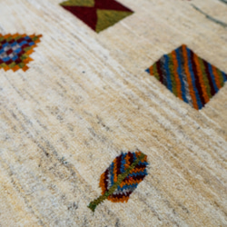 197×157cm【ペルシャ絨毯 手織りギャッベ】アマレ族ギャッベ ギャベ 5枚目の画像