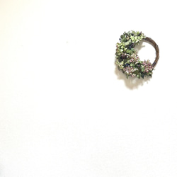 紫陽花のハーフリース　ドライフラワー 4枚目の画像