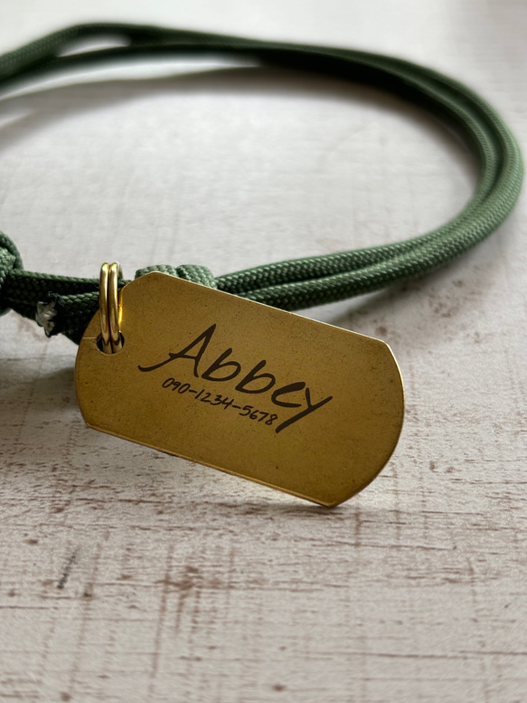 メッセージ迷子札＆10色から選べるチョーカーセット-犬専用迷子札