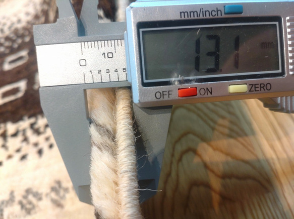 夏は涼しく冬は暖かい　天然無染ラグ　ガゼニラハット　ミニランナー　129x39cm　P231 10枚目の画像