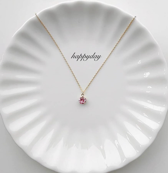 スワロフスキー一粒ネックレス ネックレス・ペンダント happy day 通販