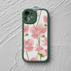 手機保護殼 兼容所有 iPhone15/14/13/12/11/10 型號 粉色花朵 全包防震手機殼 第4張的照片