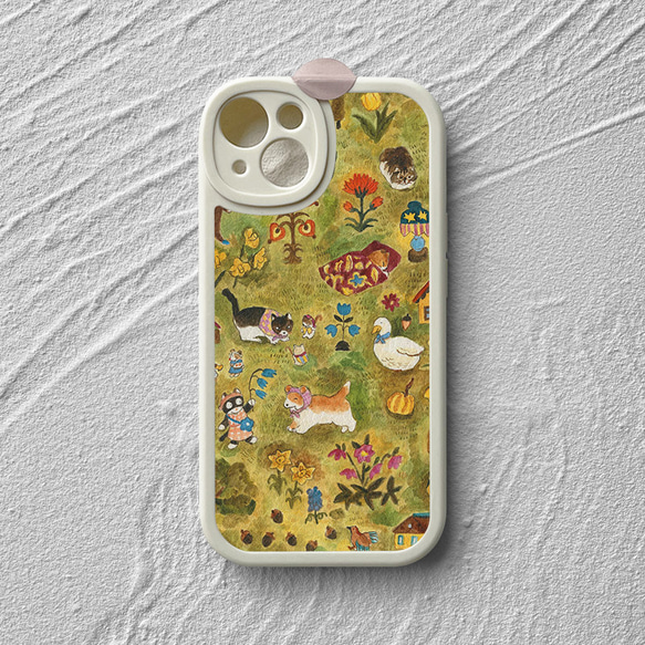 手機保護殼 兼容所有 iPhone15/14/13/12/11/10 型號 動物樂園插畫 全包防震手機殼 第7張的照片