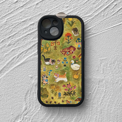 手機保護殼 兼容所有 iPhone15/14/13/12/11/10 型號 動物樂園插畫 全包防震手機殼 第6張的照片