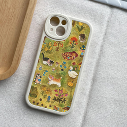 手機保護殼 兼容所有 iPhone15/14/13/12/11/10 型號 動物樂園插畫 全包防震手機殼 第2張的照片