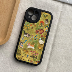 手機保護殼 兼容所有 iPhone15/14/13/12/11/10 型號 動物樂園插畫 全包防震手機殼 第1張的照片