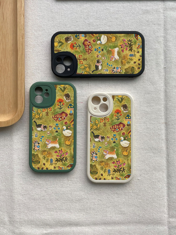 手機保護殼 兼容所有 iPhone15/14/13/12/11/10 型號 動物樂園插畫 全包防震手機殼 第5張的照片