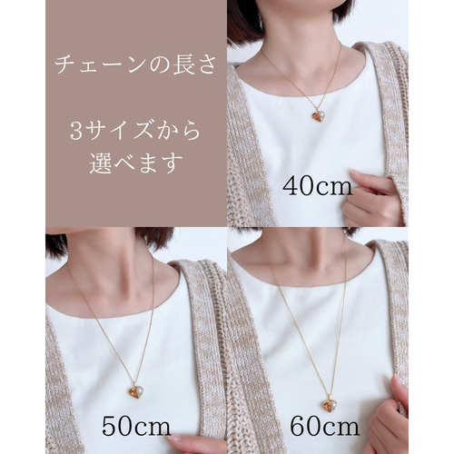 透明なきらめき クリスタルハートネックレス クリアカラー シンプル