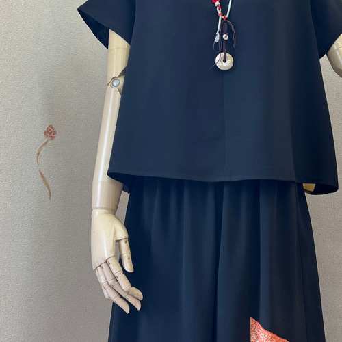 NO:48）着物留袖リメイク&黑留袖正絹カ一ディガン その他ファッション 