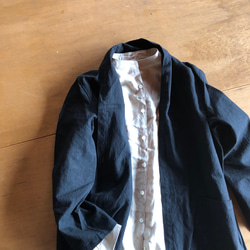 スタンドカラーlong shirt/ロングシャツワンピ 　コートセット 3枚目の画像