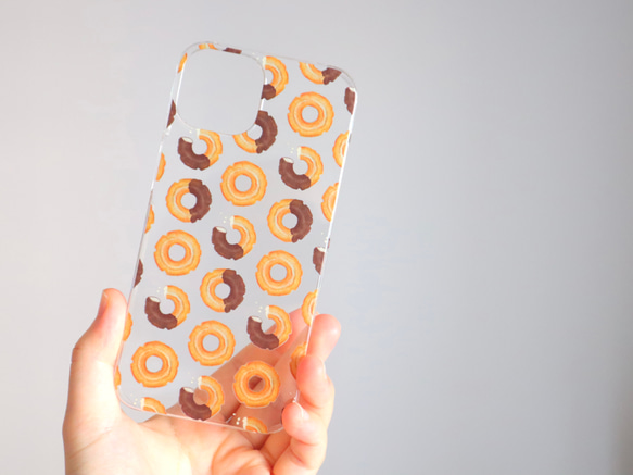 【受注生産】iPhoneケース　チョコドーナッツ（クリアケース） 5枚目の画像