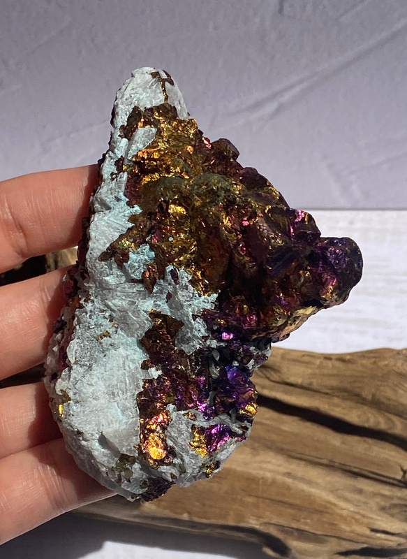 グレードがレア♡チャルコパイライト with クォーツ 鉱物標本 2401 天然石 天然色 5枚目の画像