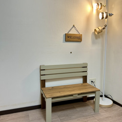 子供用ベンチ　ヘンプベージュ　キッズチェア　子供用椅子　木製ベンチ 8枚目の画像