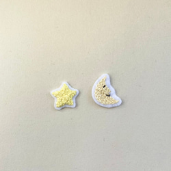 黄色い星と月のワッペン 2枚目の画像
