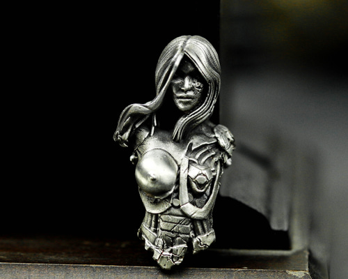 機械仕掛けの女体、シルバー925ペンダント、機械仕掛けの少女