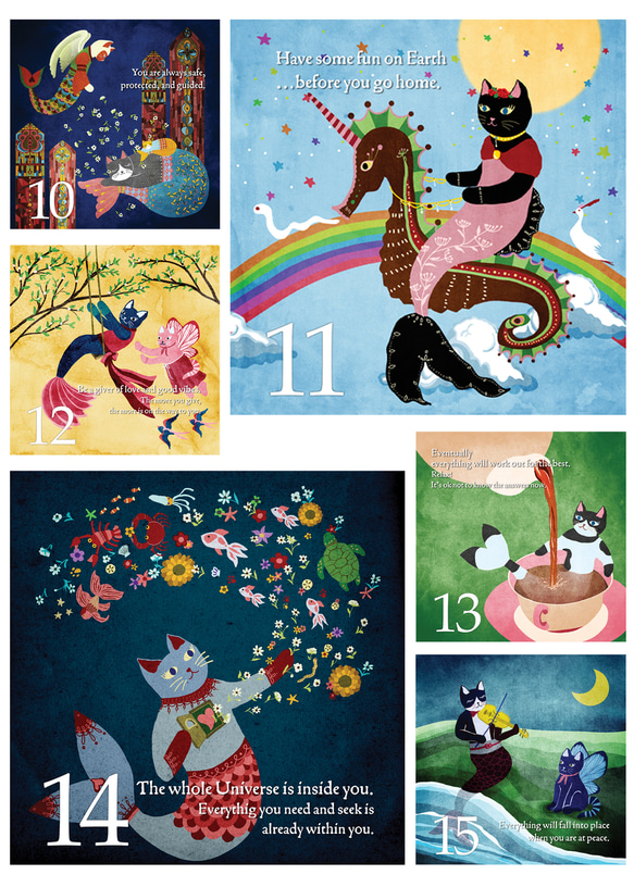 猫マーメイドの31日間万年カレンダー｜日々を癒す小さな魔法 9枚目の画像